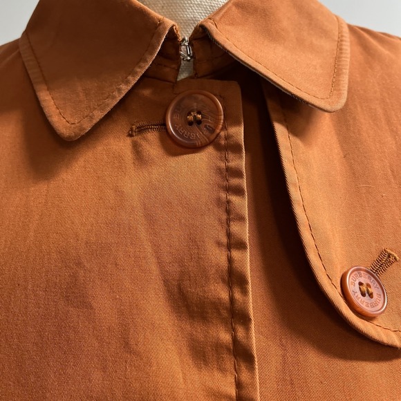 Burberry Josi Trench Coat Orange Nova Check Womens 4 Classic Preppy Old Money - Picture 15 of 16